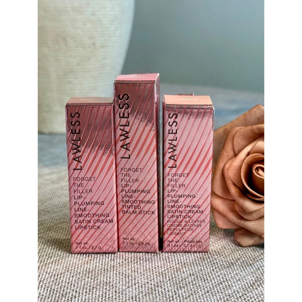 LAWLESS Forget The Filler Baby Doll Tinted Balm + Annie + Cooke Lipstick Bundle